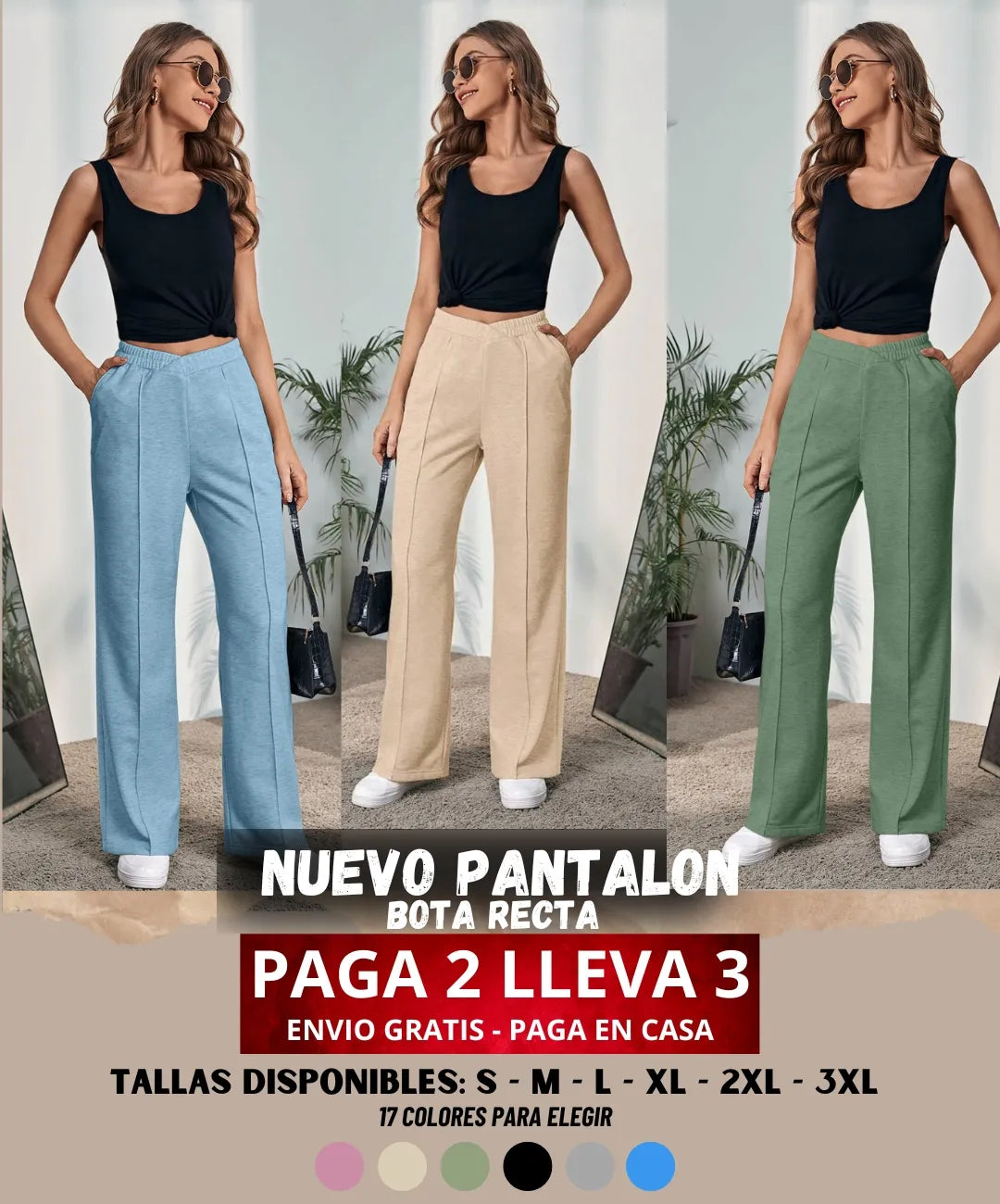 Joggers Bota Recta Premium Paga 2 Lleva 3 ..