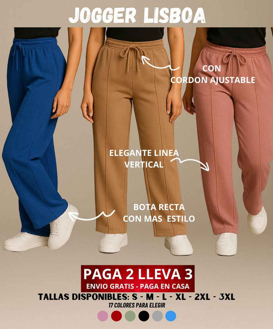Joggers Lisboa Bota Recta Premium Paga 2 Lleva 3
